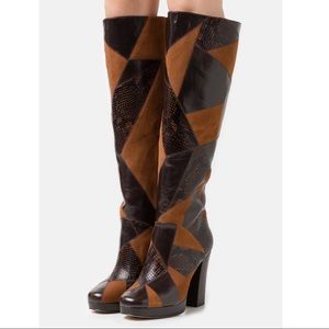 NIB Michael Kors Hanya Boot - Tall Patchwork